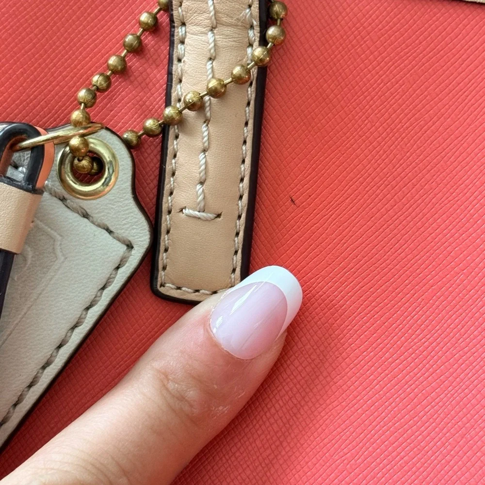 COACH Park Metro B4 Coral Leather Tote Handbag 24341 - Picture 15 of 16